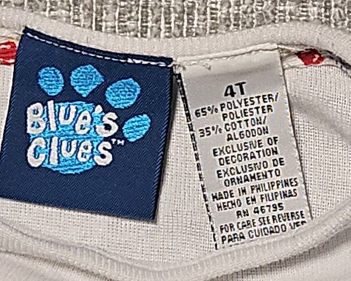 VINTAGE 2000 Blues Clues 2pc Kids Outfit Set Girls Sz 4T Embroidered Nickelodeon — image 9