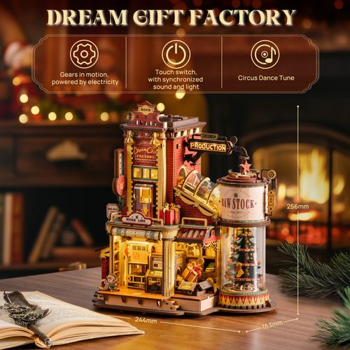 ROKR 3D Wooden Puzzle Music Box Dream Gift Factory DIY Model Kit for Adults Gift — image 8