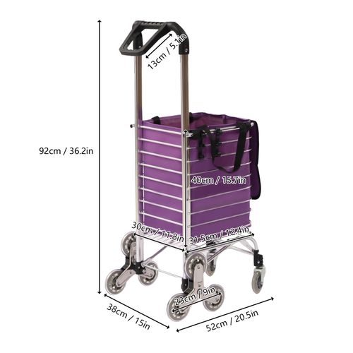 Folding Shopping Trolley Cart with Wheels 88LBS Capacity Foldable Basket UK — image 2
