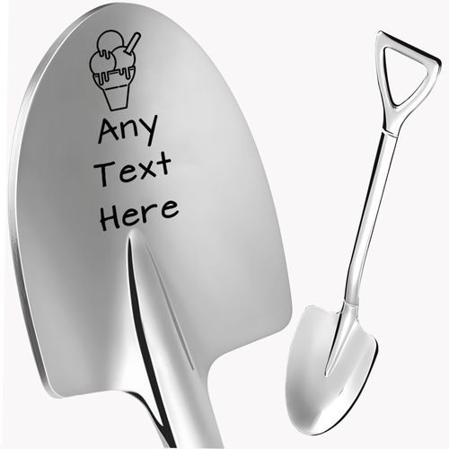 Personalised Engraved Ice Cream Spoon Stainless Steel Shovel Custom Any Text — image 1