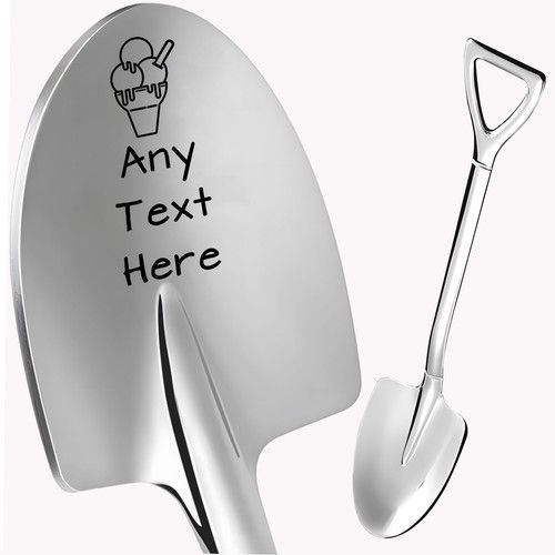 Personalised Engraved Ice Cream Spoon Stainless Steel Shovel Custom Any Text