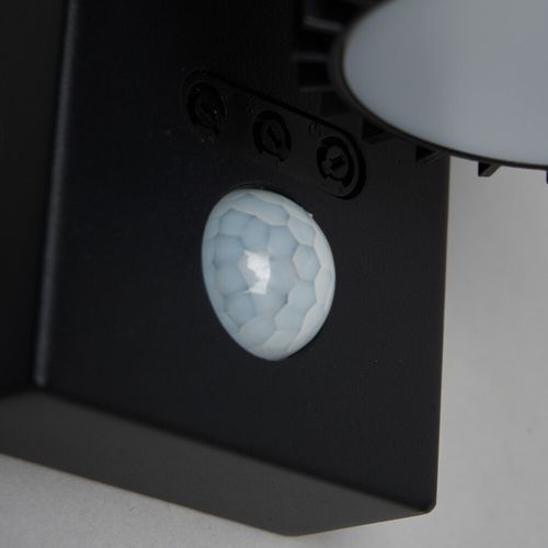 Litecraft Veda Wall Light Outdoor Ribbed Up & Down With Motion Sensor - Black    — image 4