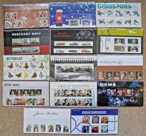 14 x Royal Mail 2013 PRESENTATION PACKS Full year Set inc. Mini Sheets GB Stamps