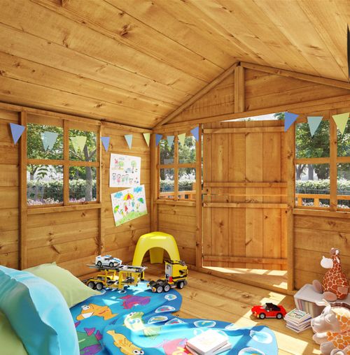 Wooden Outdoor Children Playhouse Tower 6x5 Kids Garden Wendyhouse with Ladder — image 5