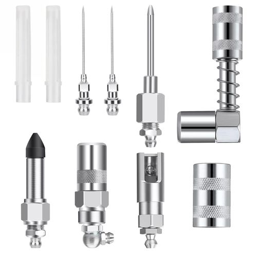 8pcs Grease Gun Injector Needle Dispenser Nozzle 90 Degree Coupler Adapter Tool — image 2