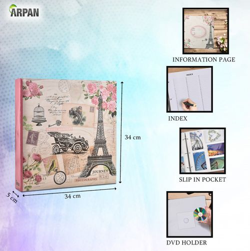Arpan Photo Album 500 Photos Slip in Case 3-Ring Binder Vintage slogan Pack of 2 — image 9