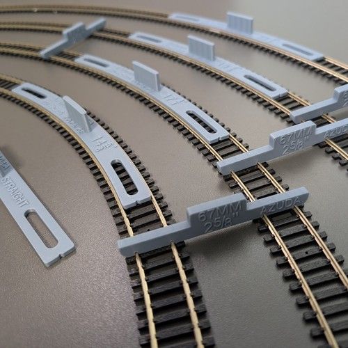 OO Gauge Track Laying Radius Templates & 67mm Spacers Kit – radius 1 – 4