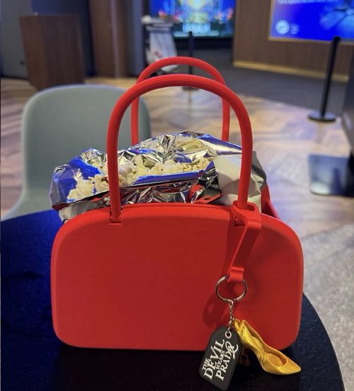 The Devil Wears Prada Red Bag Popcorn Holder 3D Printed — image 2