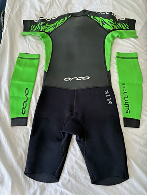 Orca Swimrun Core Men’s Shorty Wetsuit Size 7 Front Zip Detachable Sleeves