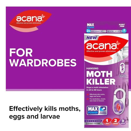 NEW Acana Hanging Moth Proofer Killer Repellent Freshener Fabric Max Power — image 3
