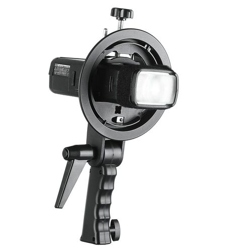 S-Type Bracket Bowens Mount Holder with Handheld Grip for Speedlite Flash — image 7