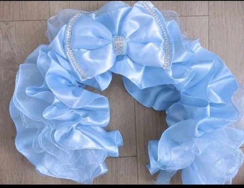Pram/Pushchair  Frilly baby blue Hood Trim Universal