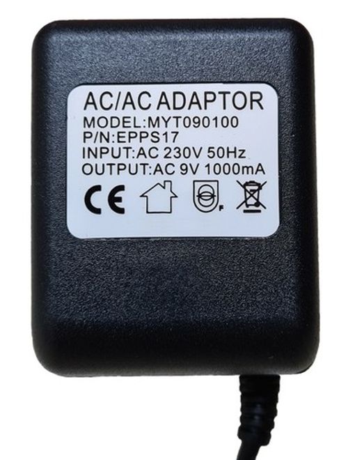 NUMARK DJ MIXER DECK POWER SUPPLY 9V AC (2 METER) ADAPTER FOR 10V AC 500MA