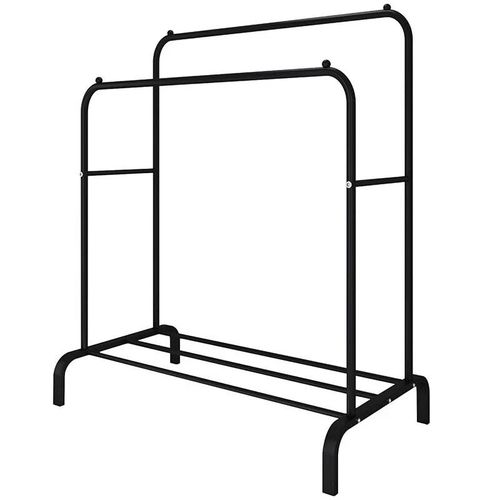 Heavy Duty Double Clothes Rail Hanging Rack Garment Display Stand Shoes Storage — image 4