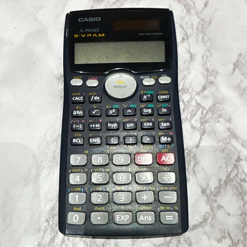 Casio fx-991MS Scientific Calculator, Battery/Solar Two-Way Power, LCD