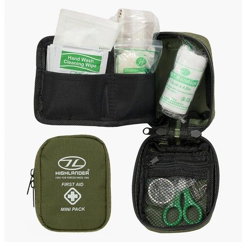 Highlander Mini First Aid Kit Pouch Bag Cadet Military Army IFAK Camping Hiking