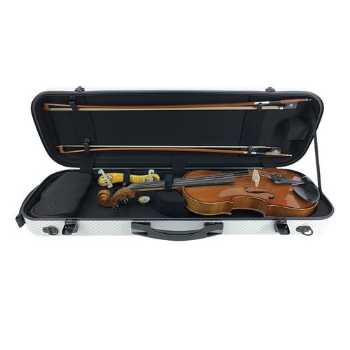 4/4 violin Case mixed Carbon fiber White case Light  Sheet bag Code lock new — image 3