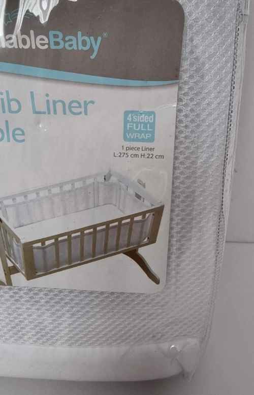 Breathable Baby Mesh Crib Liner 4 Sided Cot Toddler Soft Safe  — image 4