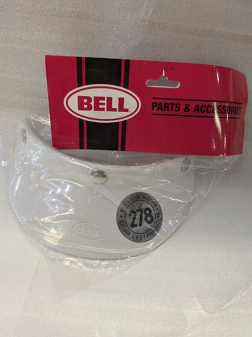 Bell 3 Snap 510 Visor (Steve McQueen Official replica) White peak (silver badge)