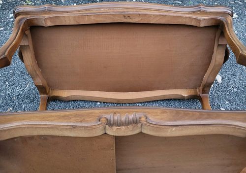 Vintage Italian Wooden Drinks Trolley Bar Cart Tea Serving Table PieCrust Top — image 9