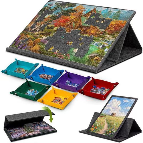 1000PCS Puzzle Board Tilting Portable Lightweight Felt Jigsaw with Protector UK — image 9