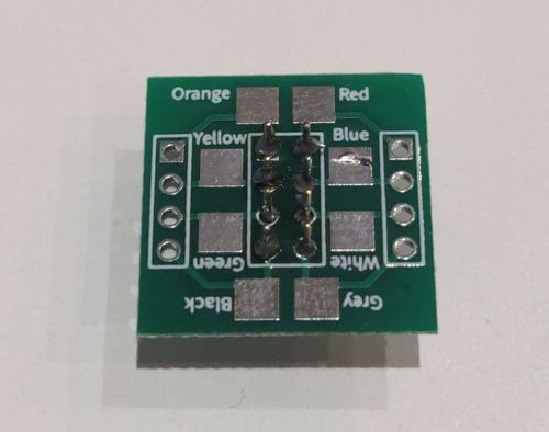 DCC NEM652 8 Pin Replacement Plug breakout board hard wire solder tabs connector — image 2