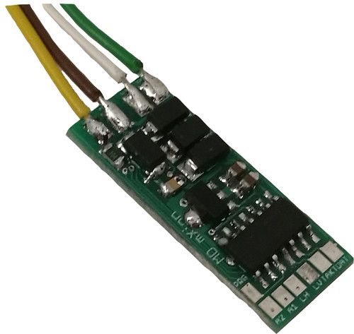 DRIVE-S 2.0 (2A Locomotive Decoder, Susi, 4 Funktionsausgänge), Steckschuhe LGB