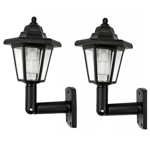 2/4Pcs Solar Wall Lanterns Led Powered Wall Light Lamp Outdoor Garden Patio Door — image 1