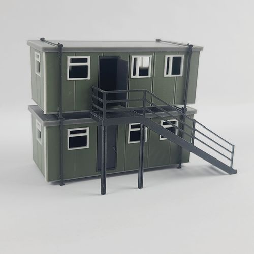Model Railway Colour Portable Cabin - Stackable Modular Building OO Gauge 1:76 — image 1