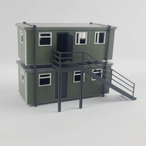 Model Railway Colour Portable Cabin - Stackable Modular Building OO Gauge 1:76