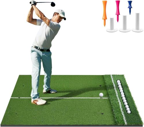Golf Hitting Mat 4x5 ft Dual-Surface with 45mm High-Density Turf for Practice — image 2