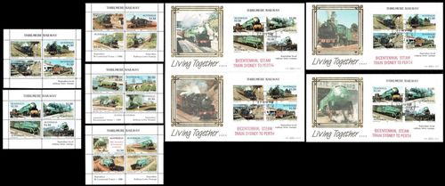 4 Thirlmere Railway Ltd Ed Benham Covers + 5 Thirlmere Railway Stamp Minisheets — image 1