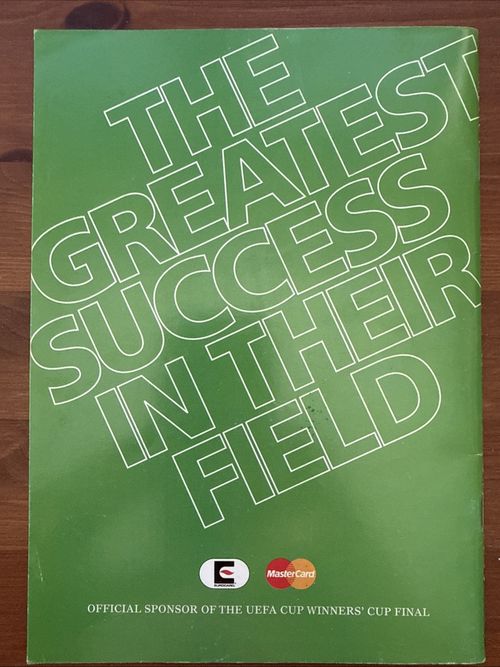1995 European Cup Winners Cup Final Programme Arsenal v Real Zaragoza 10/5/1995 — image 2