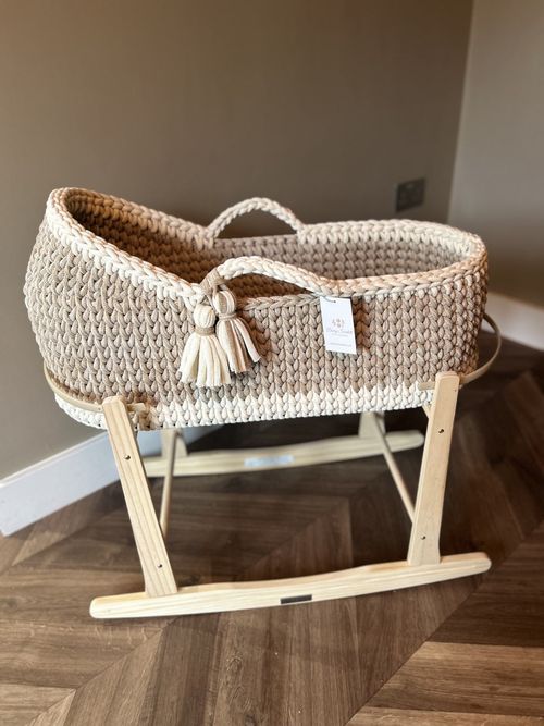 Crochet Moses Basket WITH MATTRESS - Made To Order — image 8