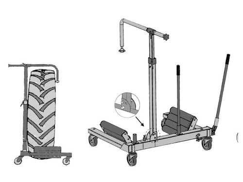 Tyre Handling Fitting Wheel Dolly 1500kg  Tractor Telehandler Digger Loader — image 10