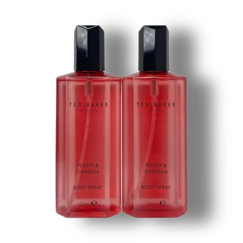 x2 RARE DISCONTINUED Ted Baker Peony and Camellia Body Spray 150ml