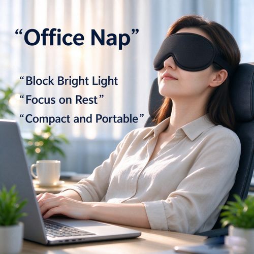 3D-Sleeping Eye Mask Blocking Light Breathable Soft Padded Mask Cover Eyepatch — image 13