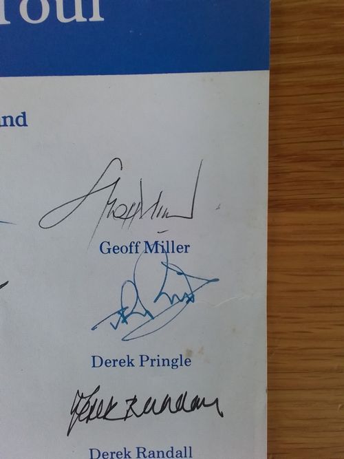 England Ashes Tour 1982-83 Autographed Team Sheet Inc. Botham, Gower, Willis — image 7