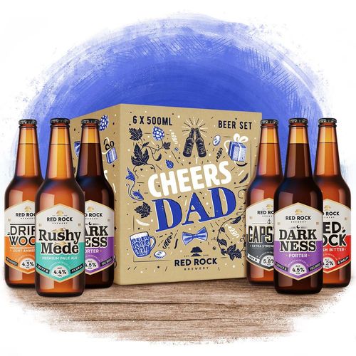 Beer Gift Pack for Dad 6x 0.5L British Craft Ale Hamper Set Fathers Day Gift Box — image 1
