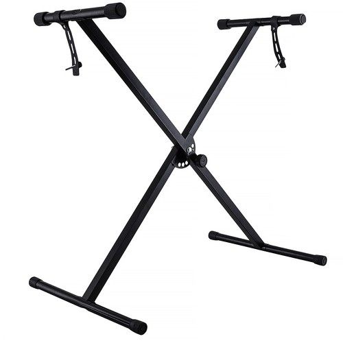 Portable Heavy Duty X Frame Folding Adjustable Keyboard Stand Piano With Straps