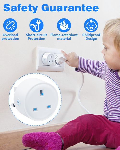 WiFi Smart Plug 4 Pack 13A Alexa Google Home Timer UK Socket No Hub Required New — image 4