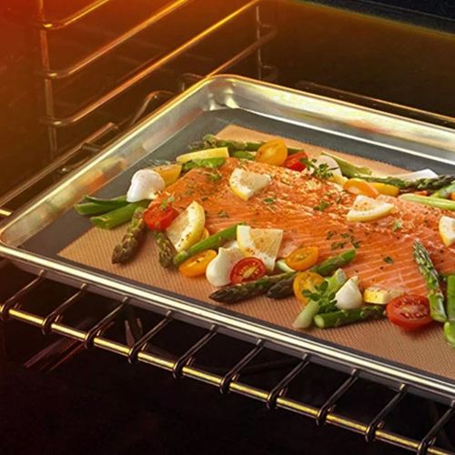 Set of 4 Silicone Non Stick Baking Mat Sheet Tray Oven Liner Rolling Cake Mat — image 5