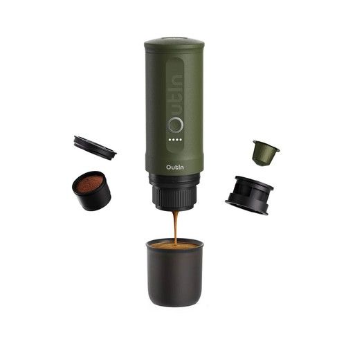 OutIn Nano Portable Electric Espresso Machine, Travel Coffee Maker for Camping.