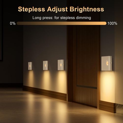 6Pack Motion Sensor Lights Indoor Type-C USB 8.6 x 4.5 x 1.6 cm, White — image 4
