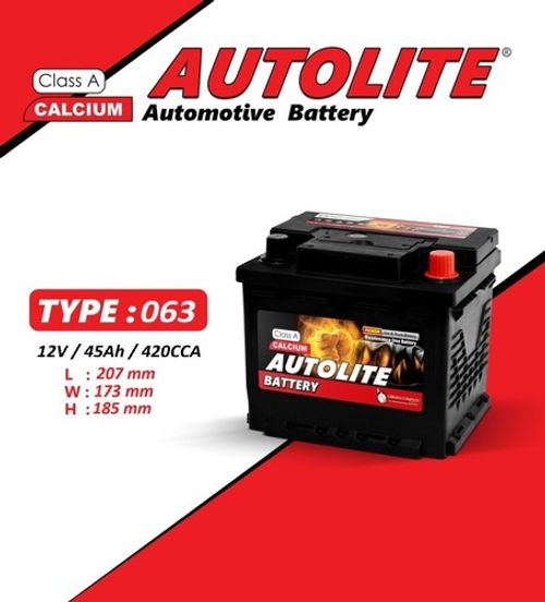 CAR BATTERY  TYPE 063 12V 45AH 420CCA MAINTENANCE FREE