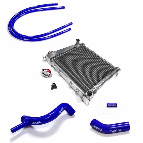 1275 1300 CLASSIC MINI ALLOY RADIATOR AND FLETCHER SILICONE HOSES FMBK2