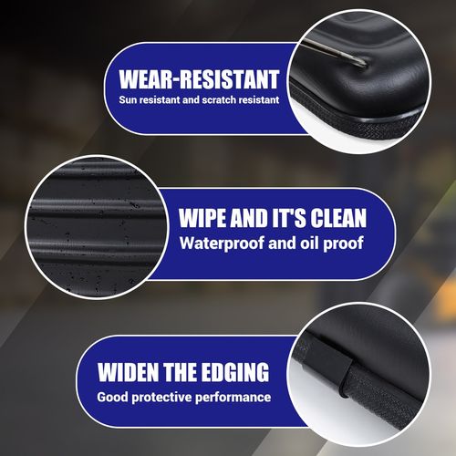 Black PVC Low Back Seat Pan for Ride on Lawn Mower Garden Tractor Universal UK — image 9