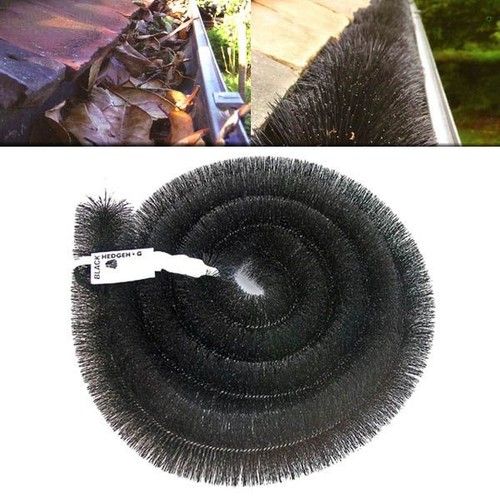 Hedgehog Gutter Brush Guard 100mm Black 4m Clear Clean Leaf & Debris Prevention