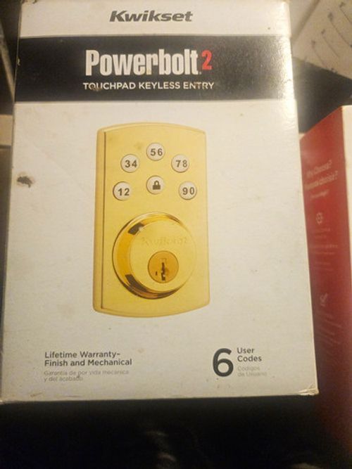 Kwikset Powerbolt 2 Keypad Keyless Entry Deadbolt Lock Polished Brass