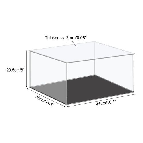 Acrylic Display Case Plastic Box Cube Storage Box Clear 41x36x20.5cm — image 2